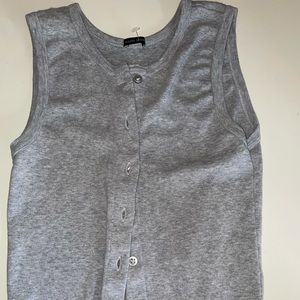 Brandy Melville Gray Button Up Tank
